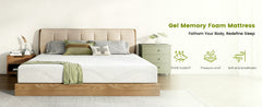 Queen Size Memory Foam Mattress,12 Inch Bed Mattress,with Cooling Green Tea Gel, CertiPUR-US Certified,White