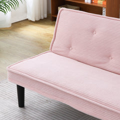 This 66-inch corduroy sofa bed can flexibly adapt to the living room, apartment and bedroom, and it can switch between the two comfortable forms.