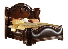 Bella Traditional Style Queen 5pc Bedroom set made with wood in Dark Walnut