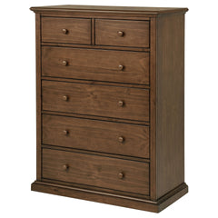 Anzio Medium Brown 6-drawer Bedroom Chest