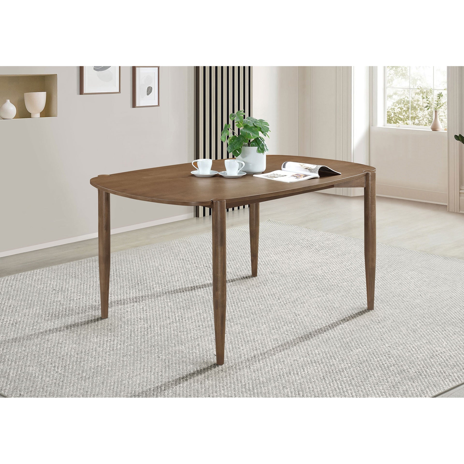Whisten Walnut Solid Wood Dining Table