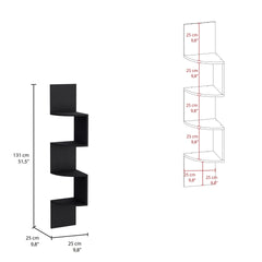 Rosset Corner Shelf, Modern Full-Wall Design with Multiple Shelving