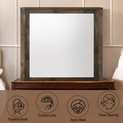 Elettra Rustic Walnut Finish Mirror