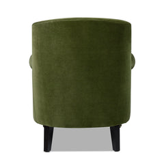 Eloise 30" Pleated Sock Arm Accent Armchair, Olive Green Performance Velvet