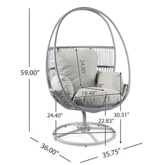 Reno Outdoor Wicker Swivel Lounge Chair