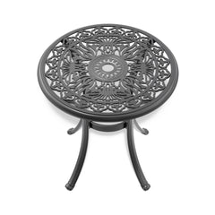 5-Piece Set Of Cast Aluminum Patio Furniture With Black Frame and Red Seat Cushions(same sku:W1710S00417)