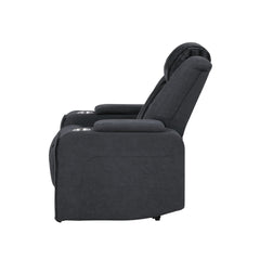Duran Black Power Recliner with Power Headrest and LED