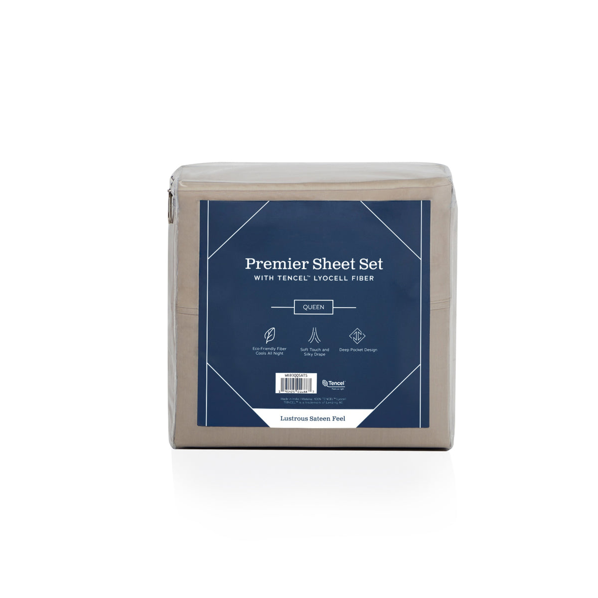 Weekender Tencel Sheet Set, split cal king, Sandstone