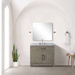 Grey Oak Single Bath Vanity 36 in. W x 22 in. D