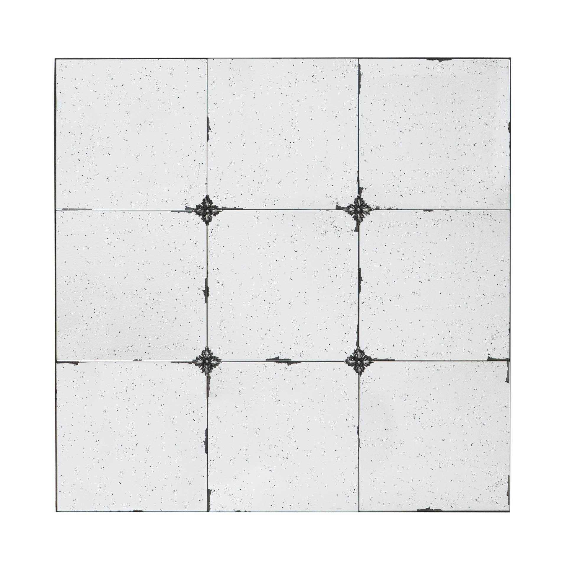 36x36" Traditional Decor Style Antique Glass Panel Mirror, Wall Mirror for Bathroom Entryway Console Lean Against Wall