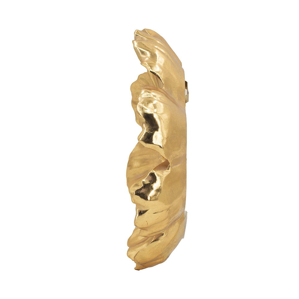 S/2 Gold Rose Hanging Wall Accents