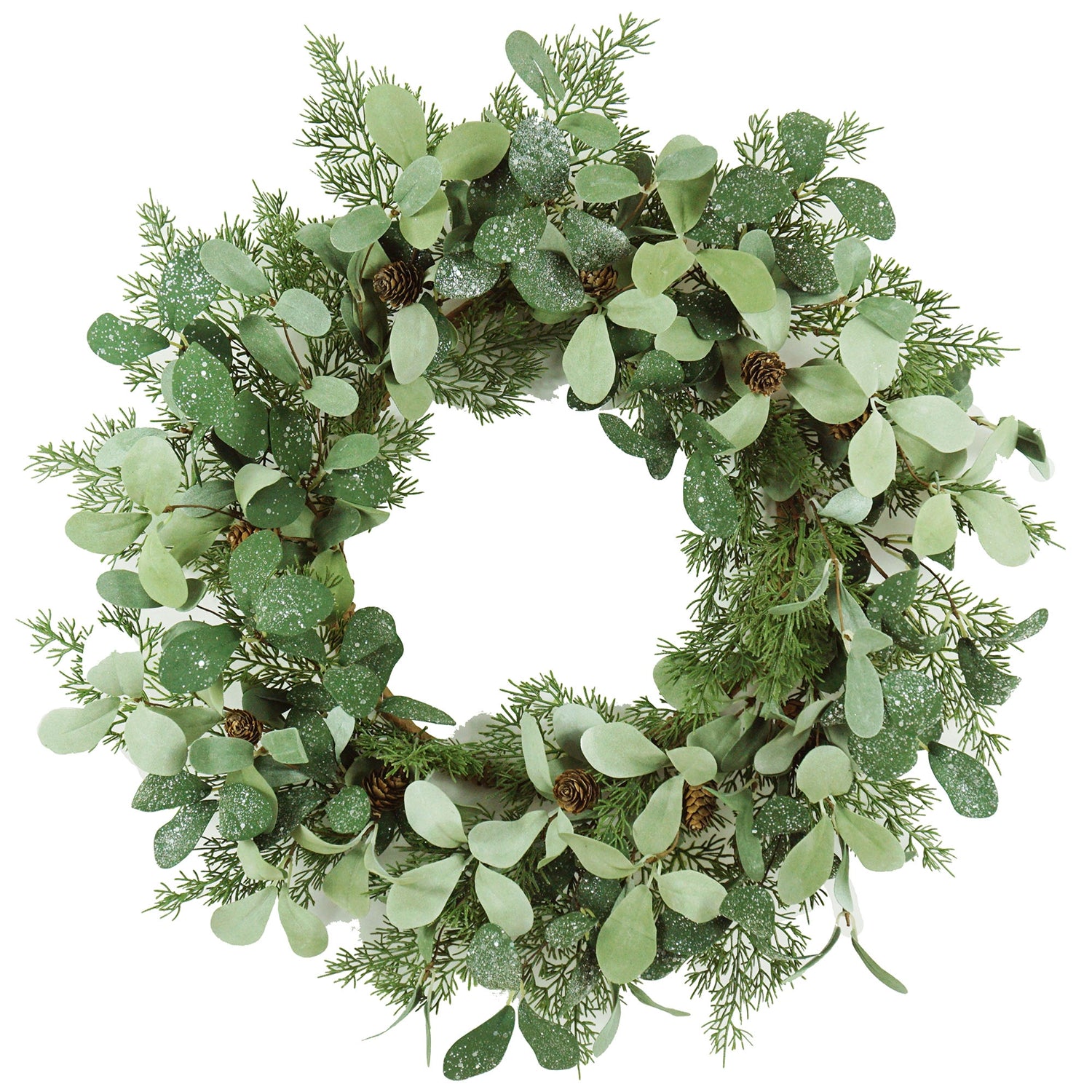 D24" Foliage/Cedar Wreath, Green