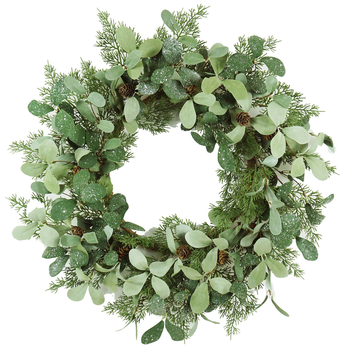 D24" Foliage/Cedar Wreath, Green