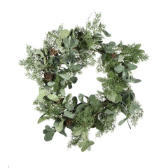 D24" Foliage/Cedar Wreath, Green