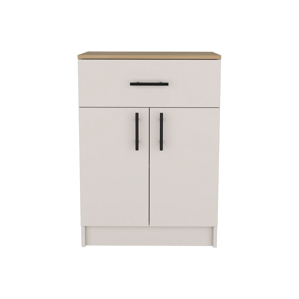 Pantry Cabinet Netal, Kitchen, Ivory / Natural Oak
