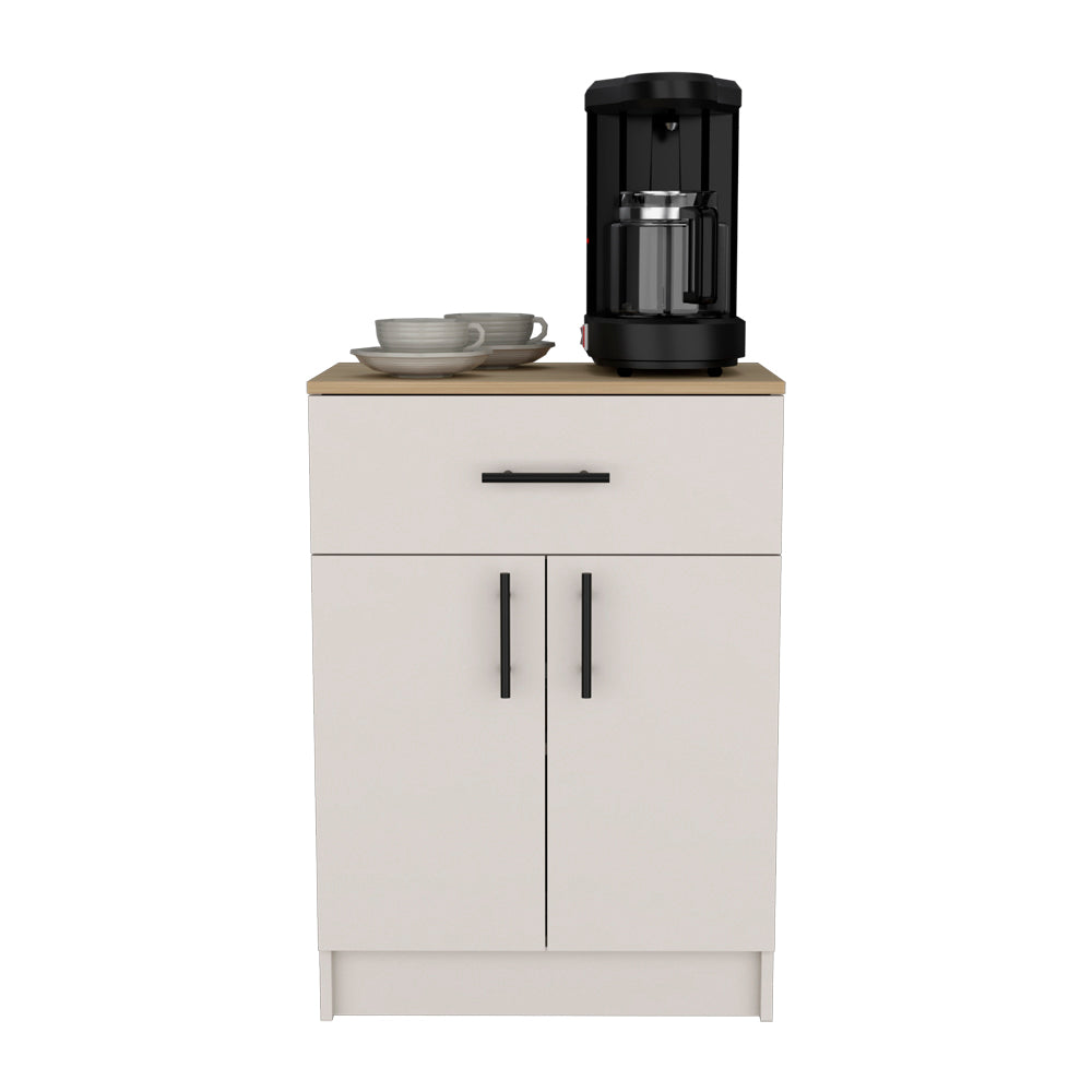 Pantry Cabinet Netal, Kitchen, Ivory / Natural Oak