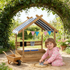 House Design Wooden Kid Sandbox