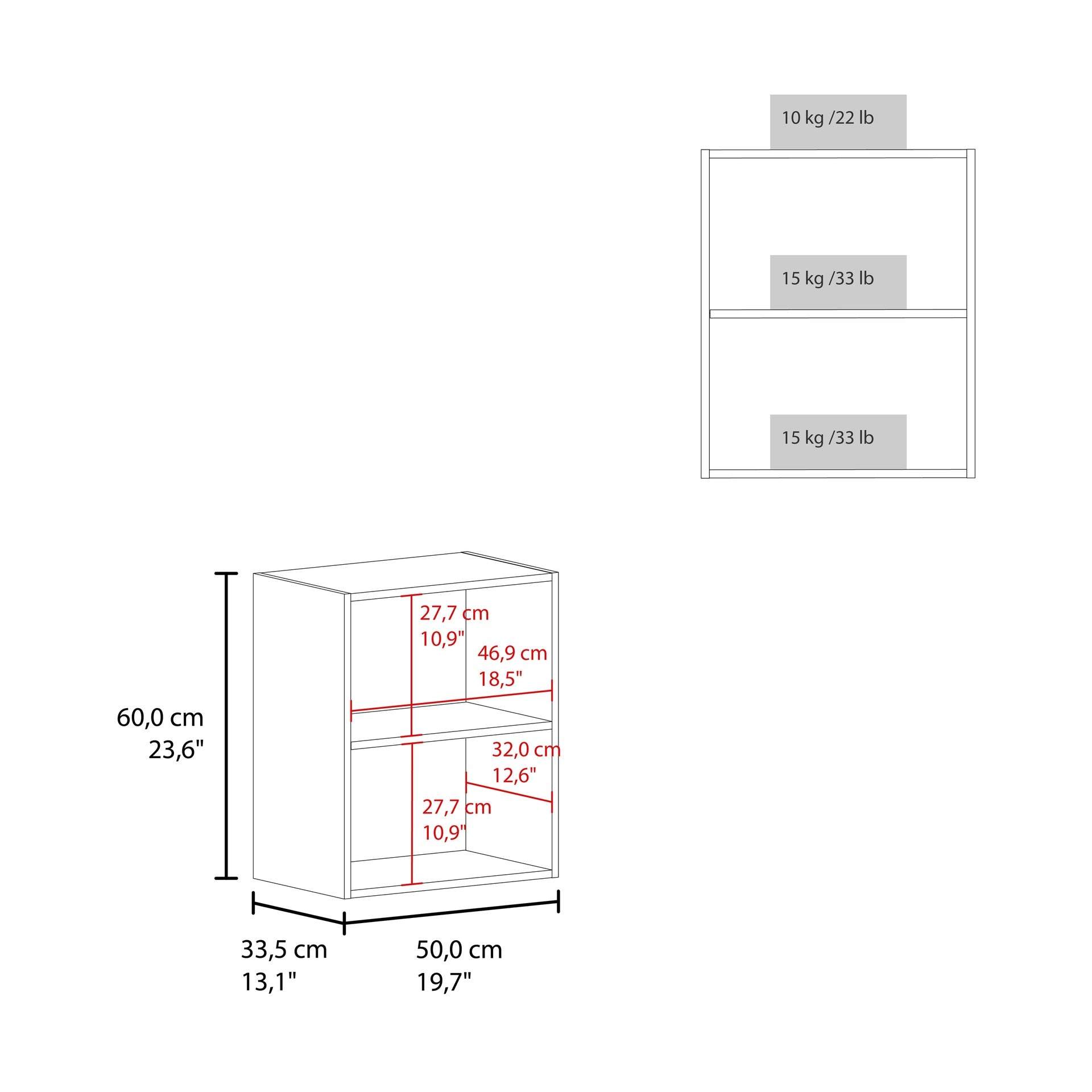 Manchester 20" Wide One-Door  and Two Shelves Wall Cabinet