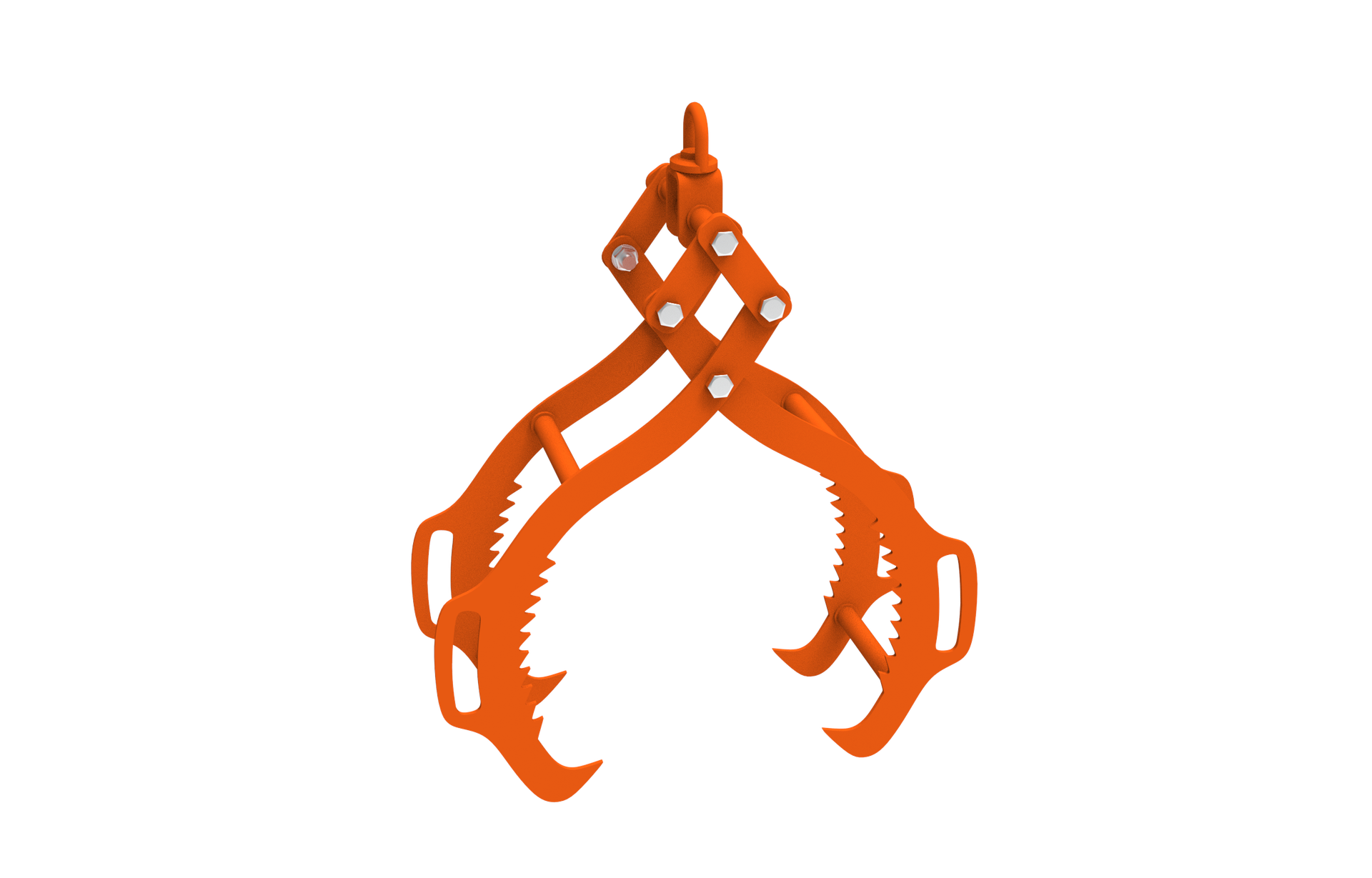 28in Log Lifting Tongs, 4-Claw Log Tongs, Heavy Duty  Log Grapple, 2650 lbs Lifting Capacity, Swivel Log Graper Timber, Eagle Claw Design, Log Skidding Tongs for Trucks, Tractors, Forklifts
