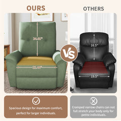 270° Power Swivel Rocker Recliner Chair w/ Phone Holder, Electric Glider Reclining Sofa with USB Ports, Power Swivel Glider, Rocking Chair Nursery Recliners for Living Room Bedroom(Dark Green)