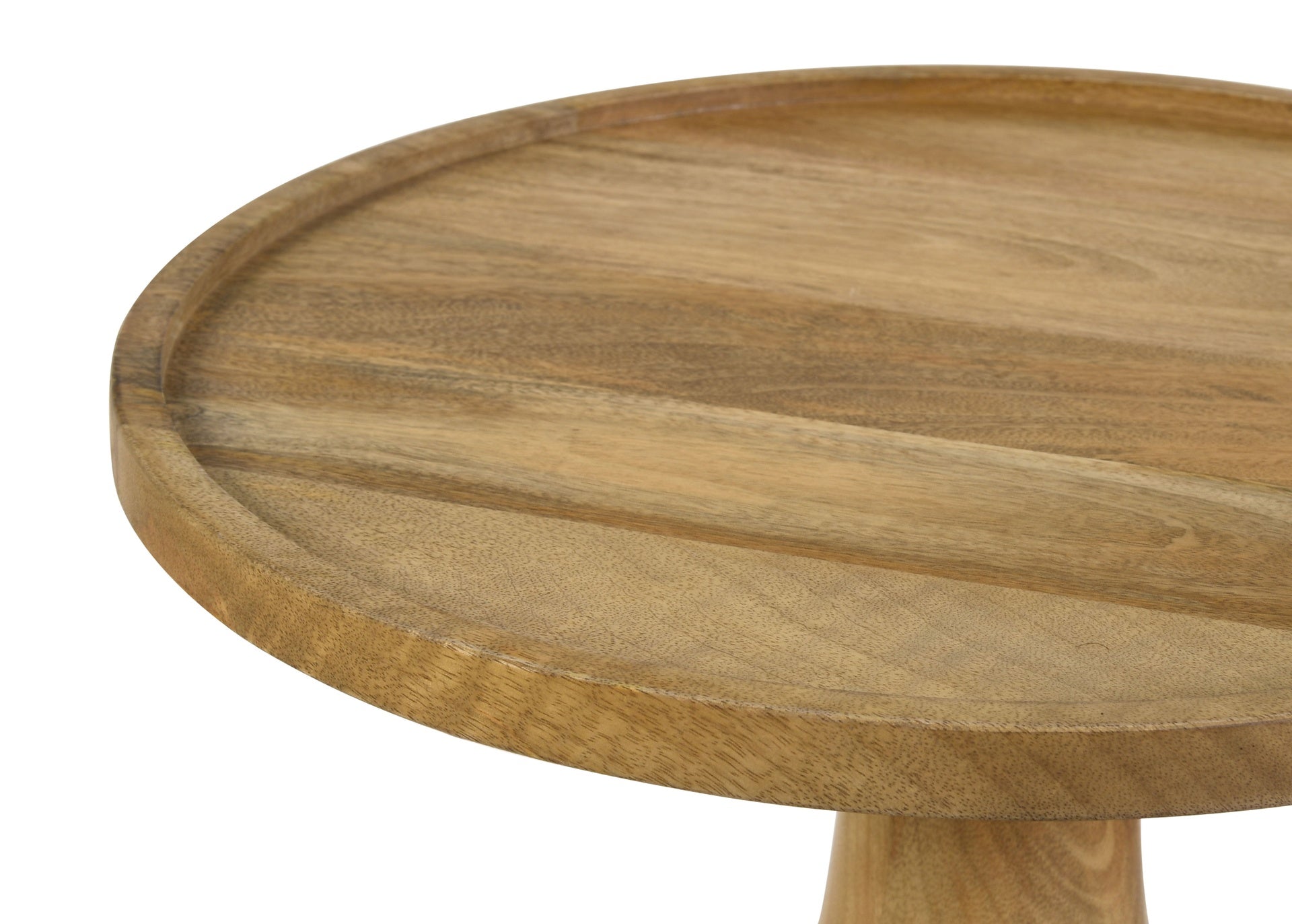Natural Pedestal Accent Table