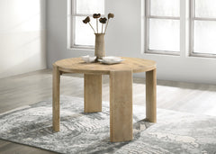 Bruno Oak Finish 47" Round Dining Table