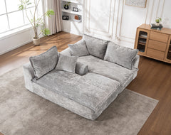 103" Cloud Sectional Couch with L - Shape Chaise, Boneless Modern Modular Large - Segment Sofa for Living Room, No Assembly Required