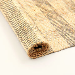 Area Rug, Jute Rug, Durable Gray Plaid Rug, 6X9 ft