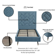 Twin Bed in Blue