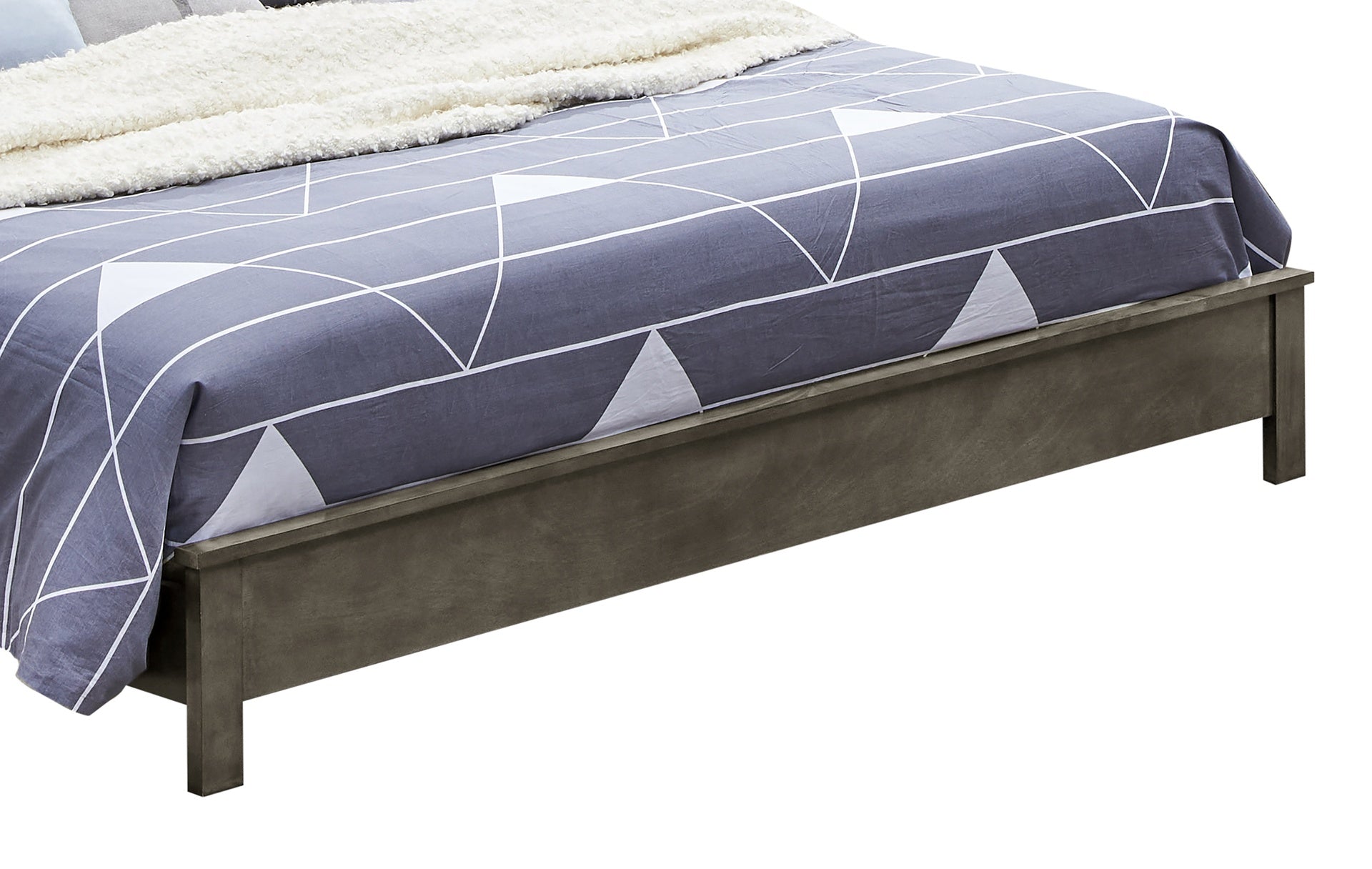Elegant Transitional Gray Frame Bed