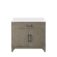 Grey Oak Single Bath Vanity 36 in. W x 22 in. D, with Cultured Marble Top
