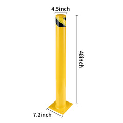 48-inch 1-pack of security bollards
Suitable for parking lots, storefronts, entrances, sidewalks, and traffic-sensitive areas - Steel security bollards with a yellow oily finish