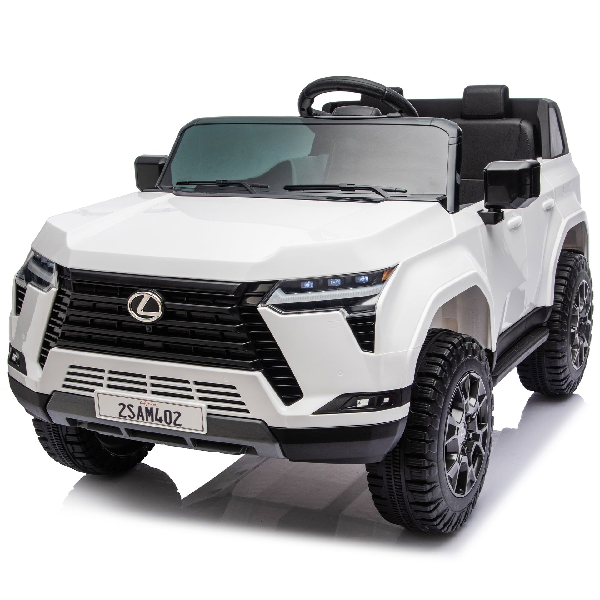 Lexus GX550 24V 2-Seater Kids Ride On Car W/ PC 2.4G, High Chassis and Anti-Slip Grip wheels, Four-wheel Suspension, LED light, Bluetooth&MP3 Music, Speed up to 3.73 MPH for Kids Aged 3-8