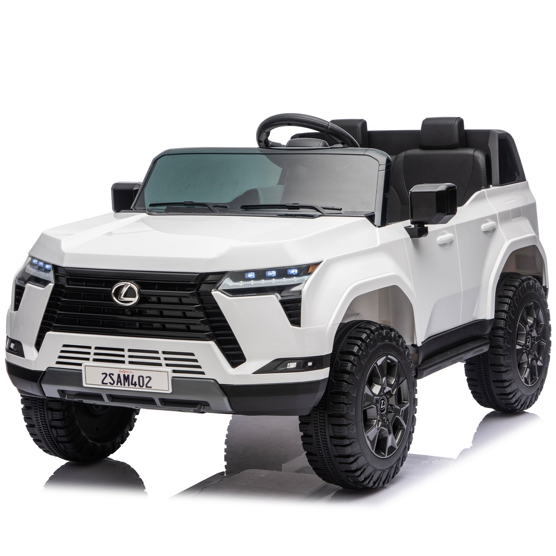 Lexus GX550 24V 2-Seater Kids Ride On Car W/ PC 2.4G, High Chassis and Anti-Slip Grip wheels, Four-wheel Suspension, LED light, Bluetooth&MP3 Music, Speed up to 3.73 MPH for Kids Aged 3-8