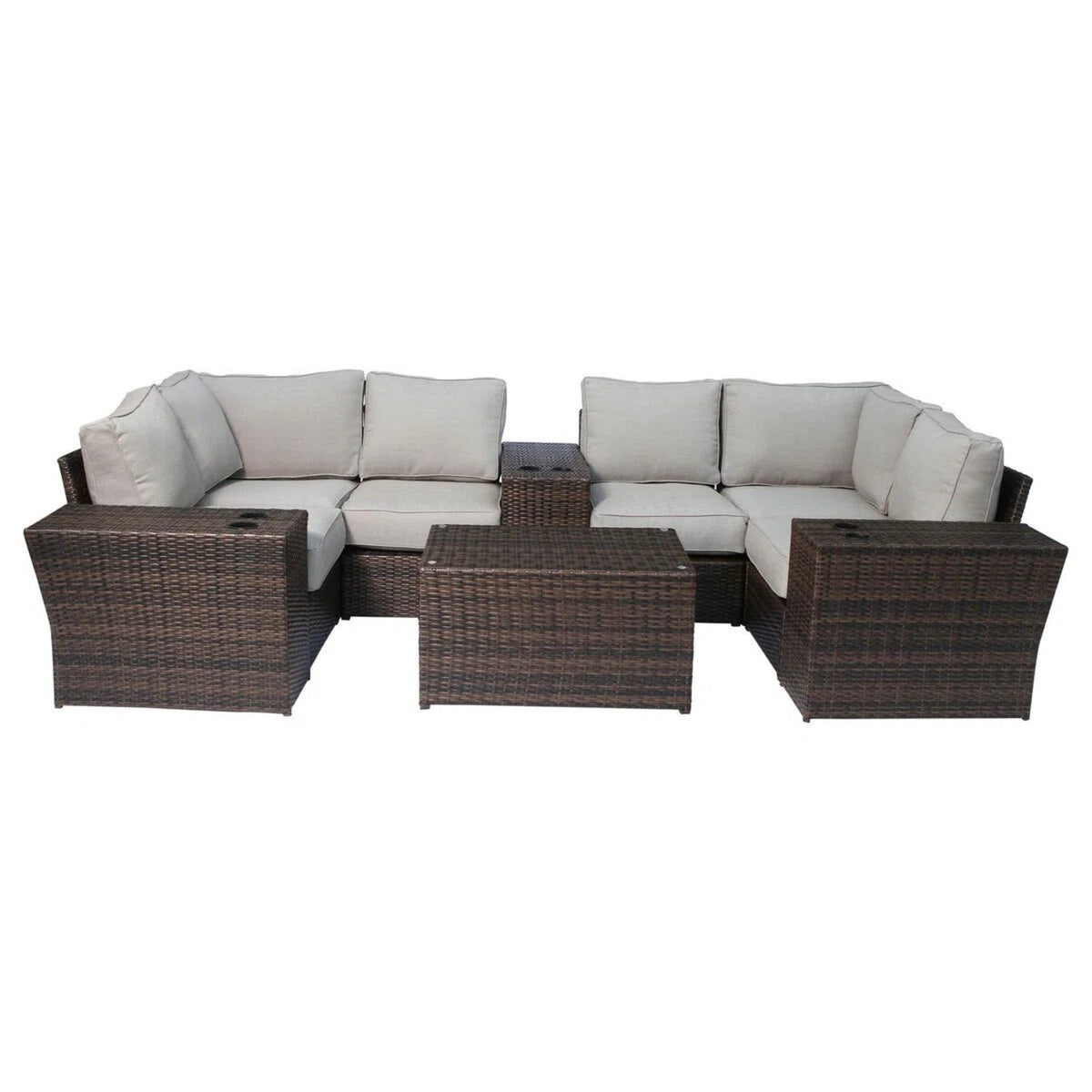 Pre-Assembled Patio Sofa Seating Group for 4 with Cushions