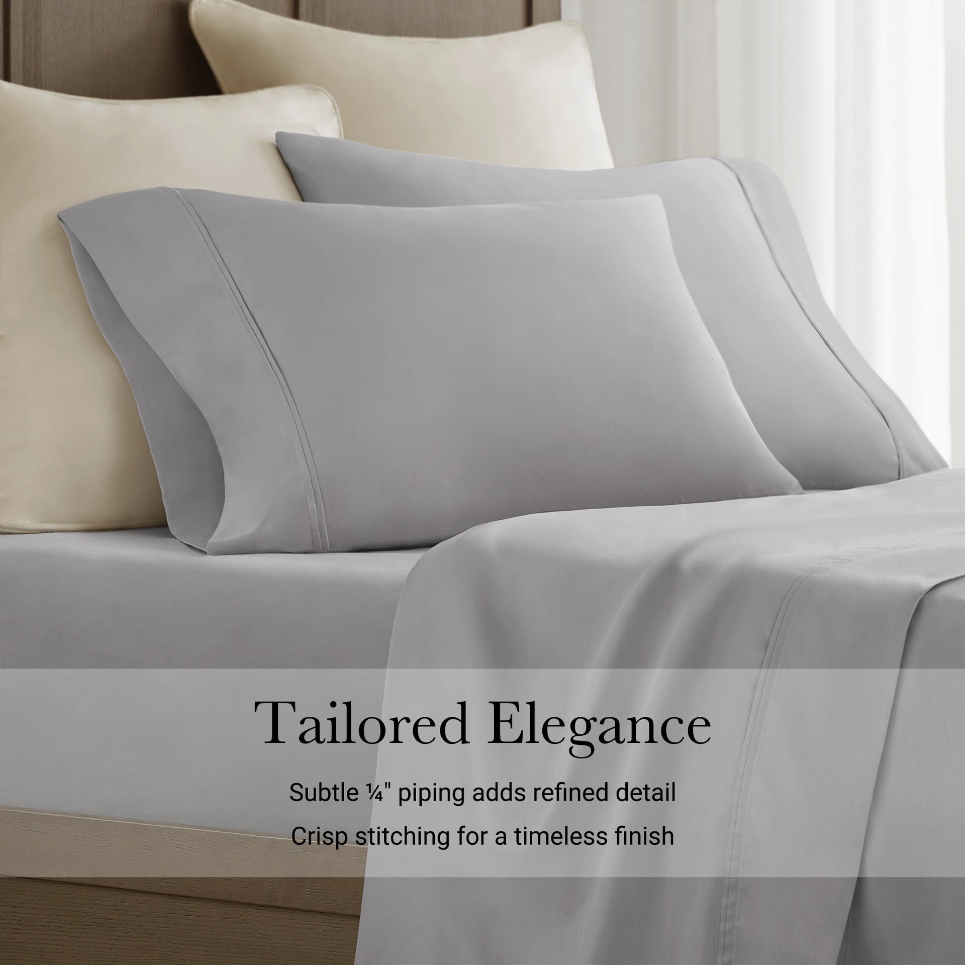 2-Piece Standard Sham Sateen Pillowcase Set
