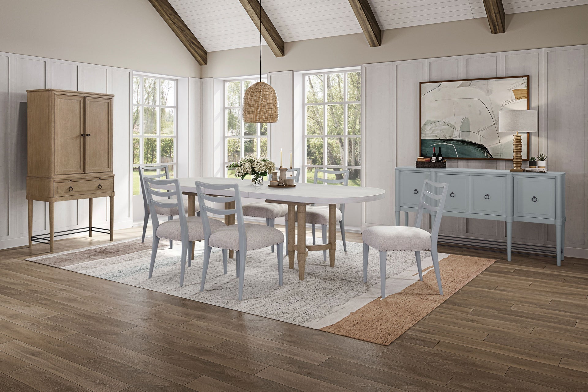 Breakfront Sideboard in a Ocean Finish