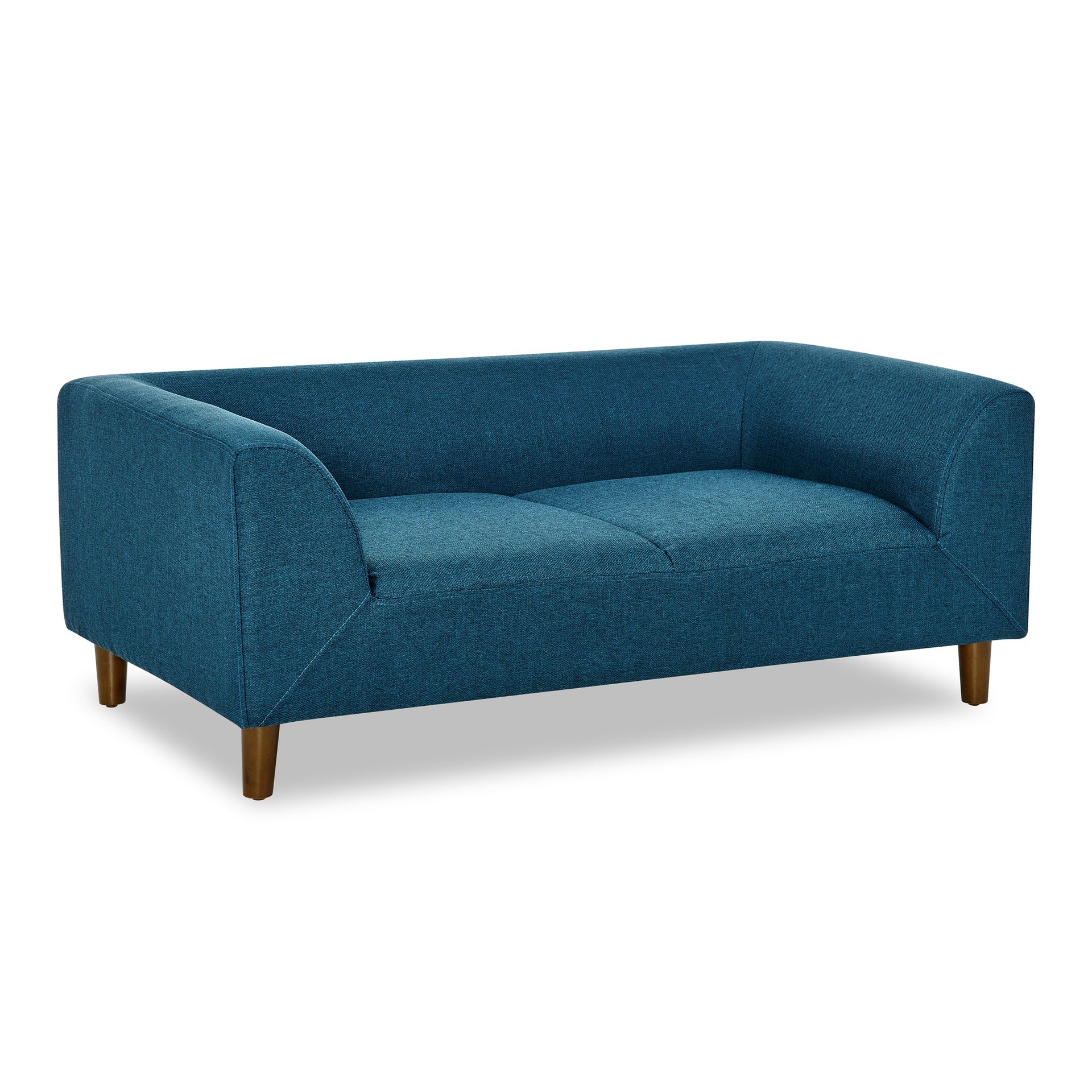 Pet sofa with backrest and armrests, modern rectangular pet sofa suitable for small and medium dogs, soft cushion comfortable dog sofa,-BLUE