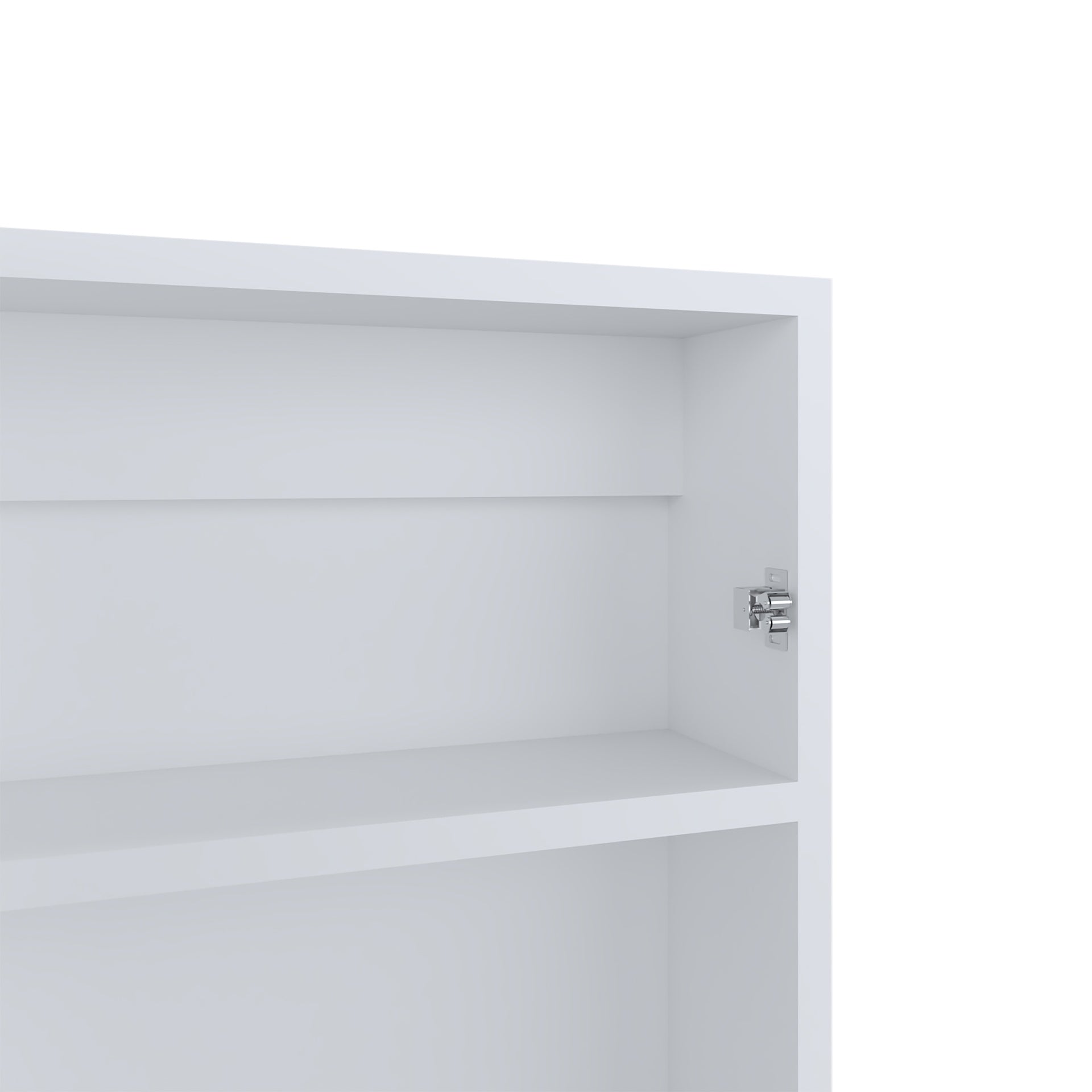 Juno 25.7" H x 15.7" W Narrow  Mirror Medicine Cabinet, One door with Three interior Shelves for Bathroom, Kitchen White
