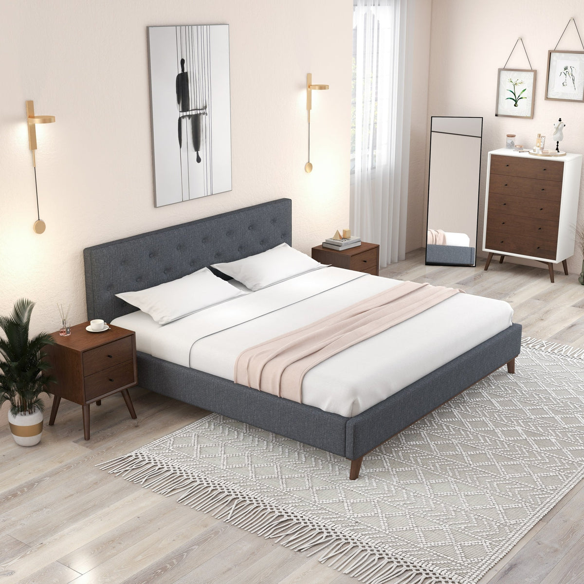 Graceville  King Fabric Platform Bed
