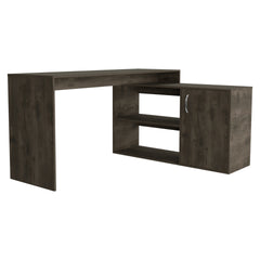 L-Shaped Desk Desti, Office, Dark Brown