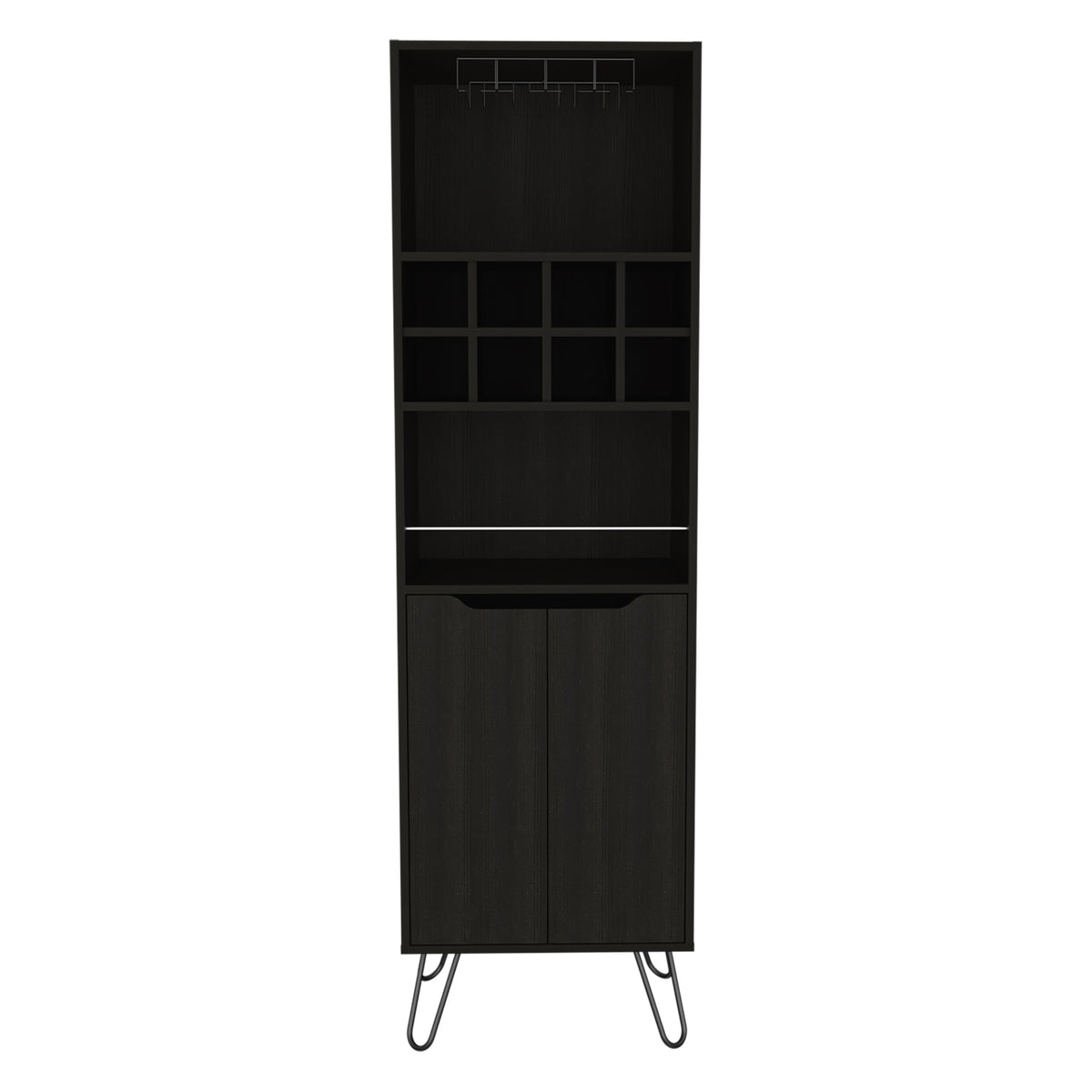 H Bar Cabinet Silhill, Living Room, Black