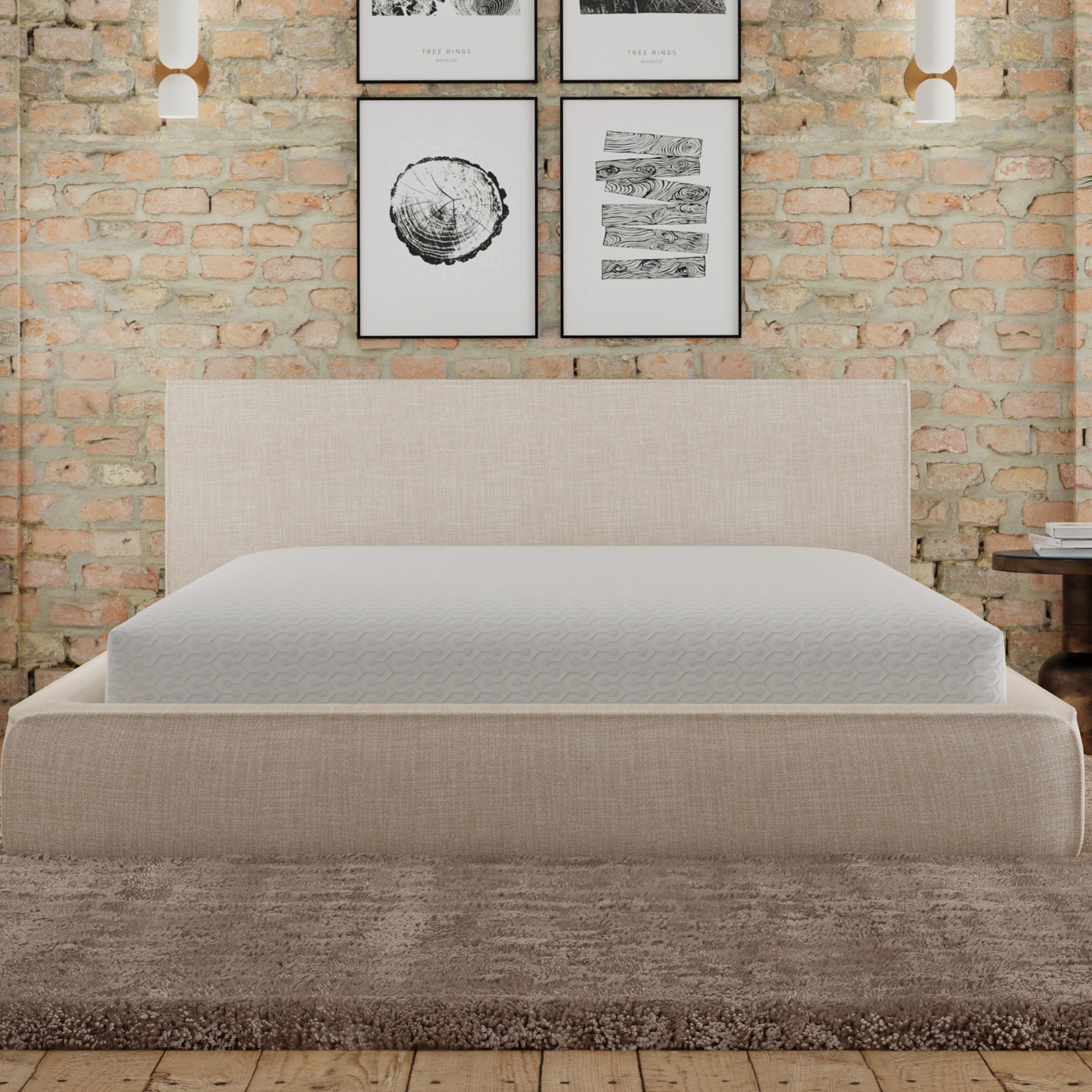 Snow Soft Circular Poly Knit with HEIQ Cooling Water Resistant Mattress Protector Twin Long