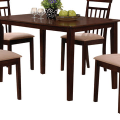 Espresso and Beige 5-piece Dining Set