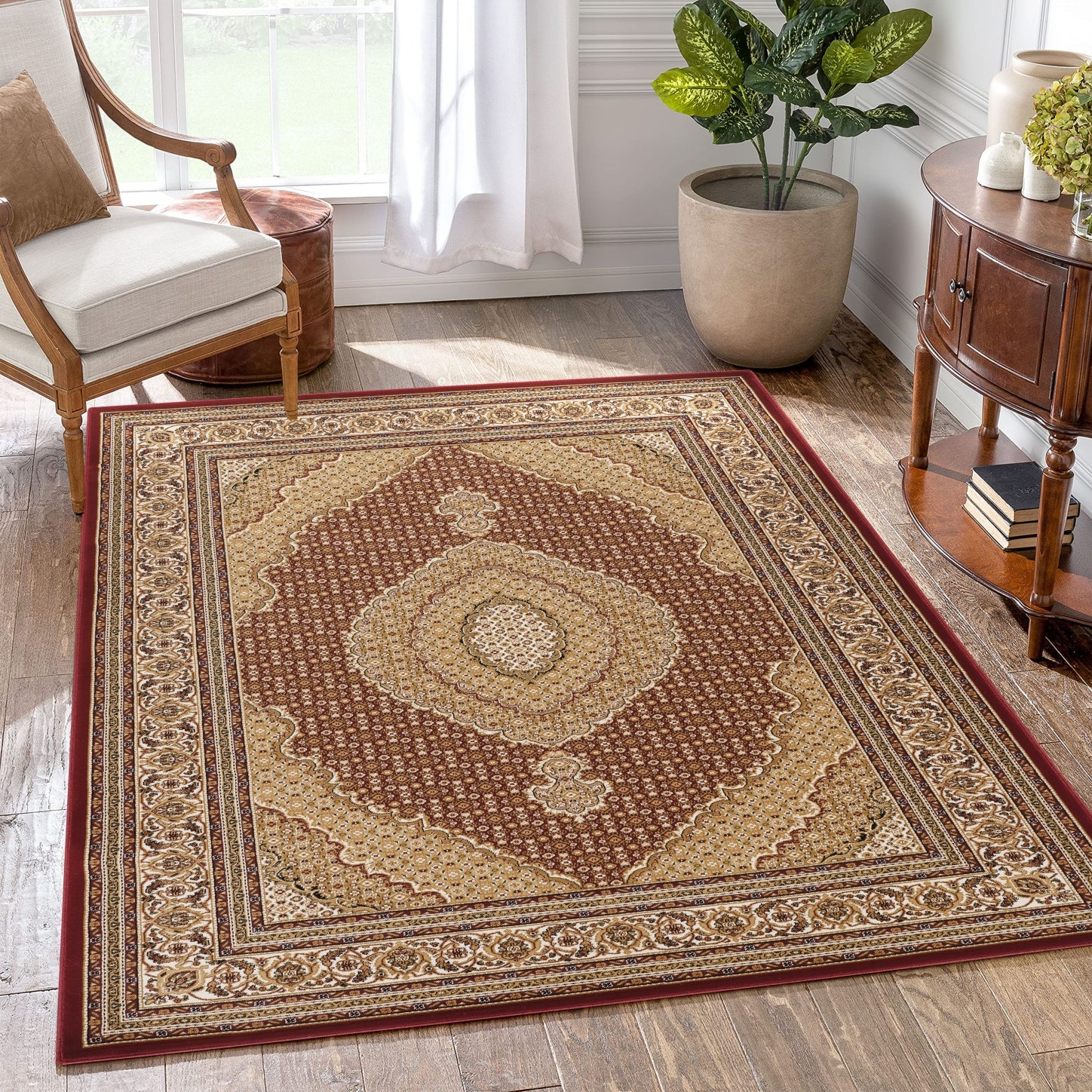 Manchester GC_HER5004 Red 5 ft. 3 in. x 7 ft. 3 in. Area Rug