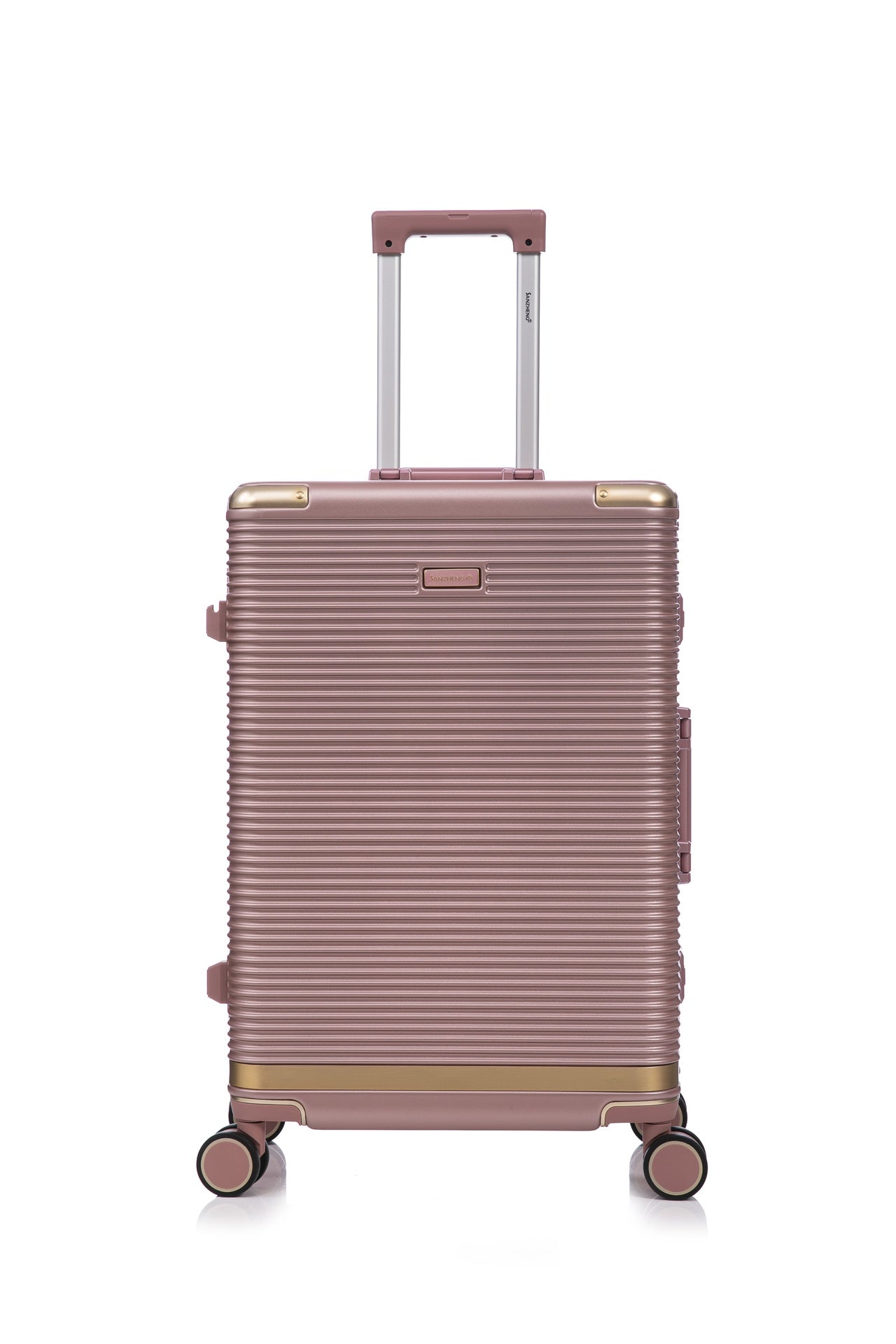 Luggage set PC+aluminum 20/24/28 inch three models set, stylish aluminum frame password lock luggage, suitable for travel suitcases and suitcases