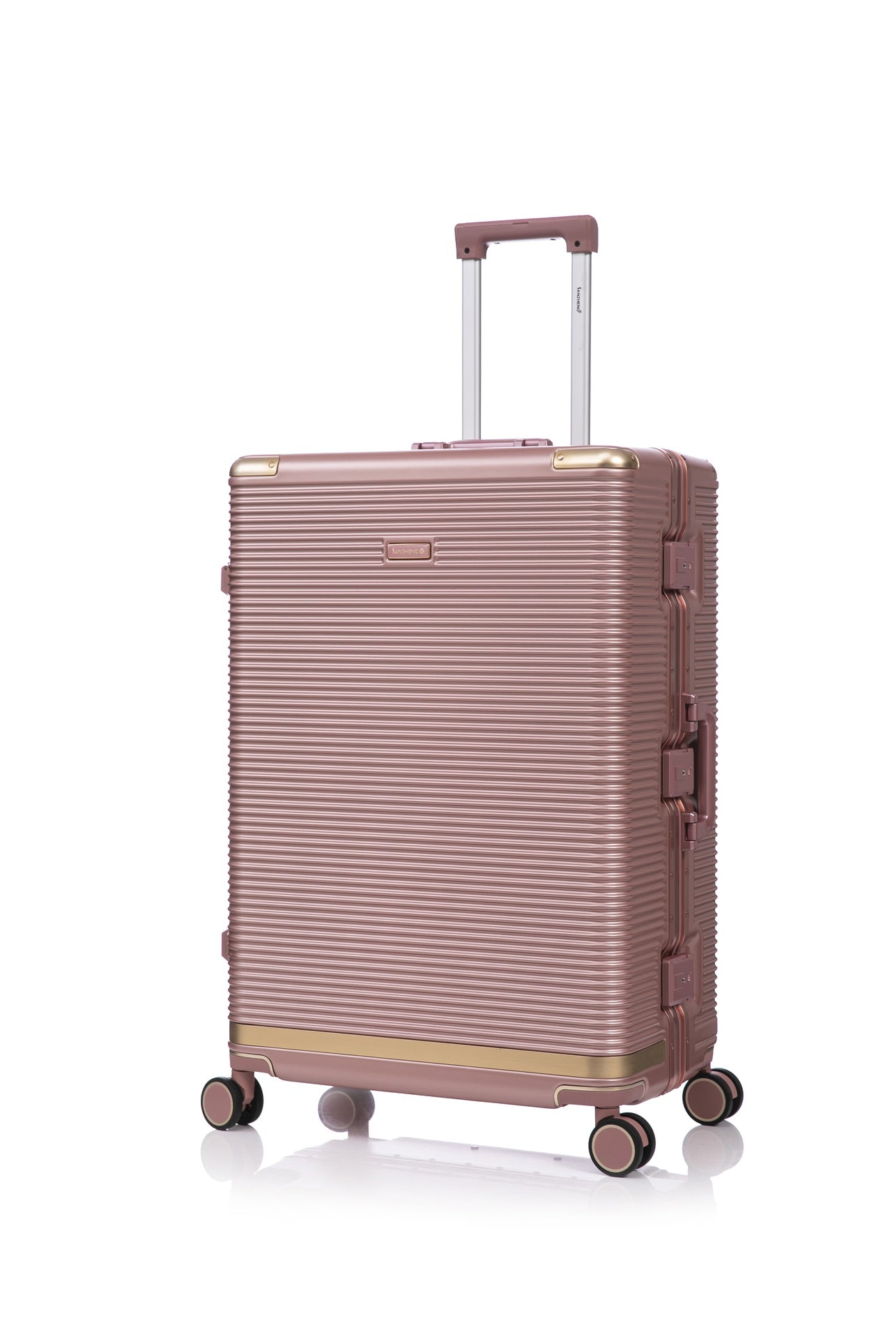 Luggage set PC+aluminum 20/24/28 inch three models set, stylish aluminum frame password lock luggage, suitable for travel suitcases and suitcases