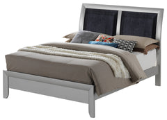 Contemporary Silver Champagne Full Bed
