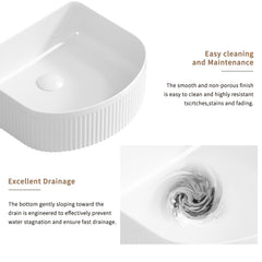 Rectangle Vessel Sinks for Bathrooms Modern Small Bathroom Sinks Above Counter Vessel Sink Ceramic Sink Bowl Wash Basin Sink Glossy White