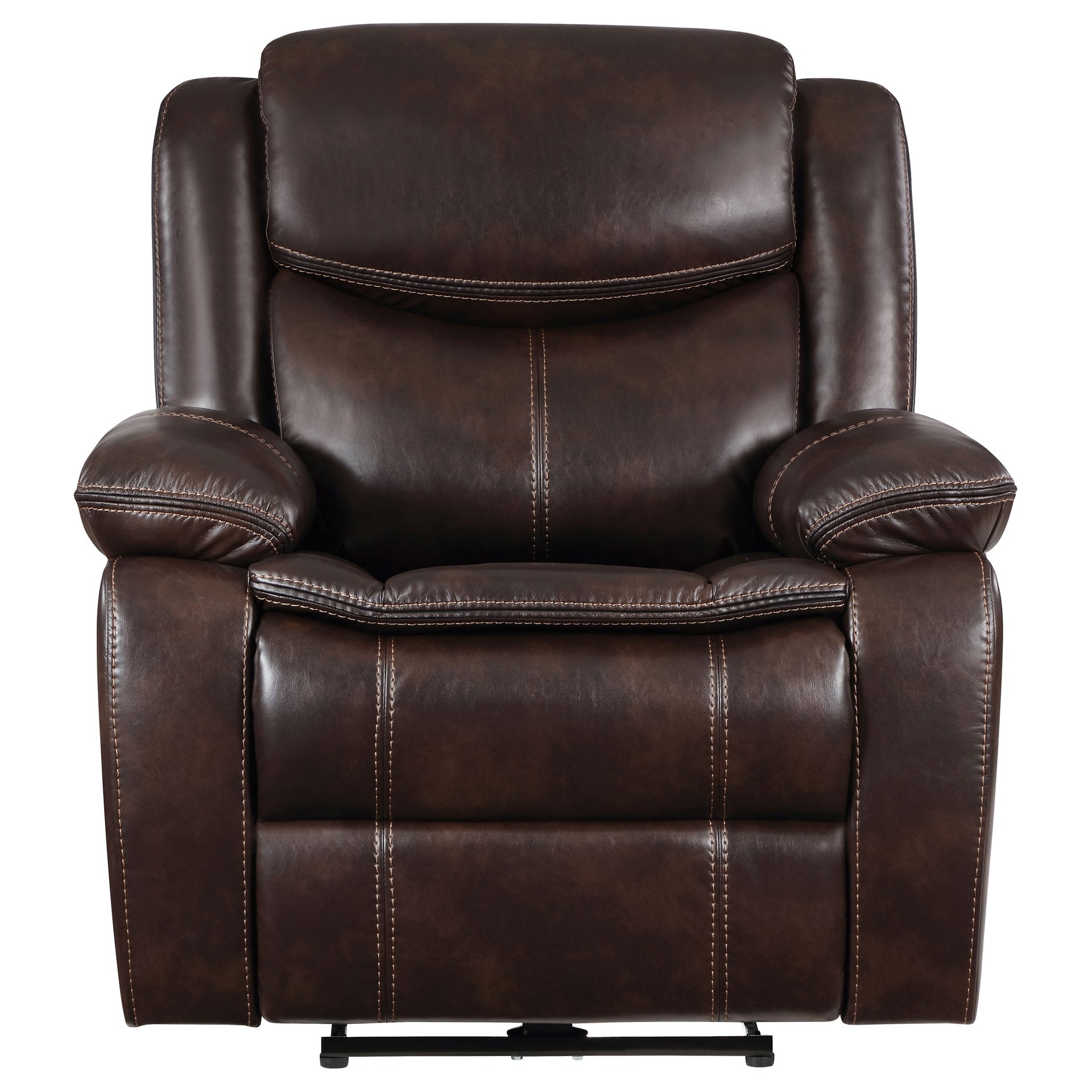 Salerno Dark Brown Upholstered Power Recliner Chair